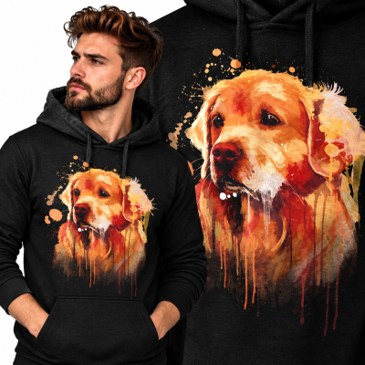 BLUZA Z KAPTUREM ZWIERZĘTA  GOLDEN RETRIEVER 1